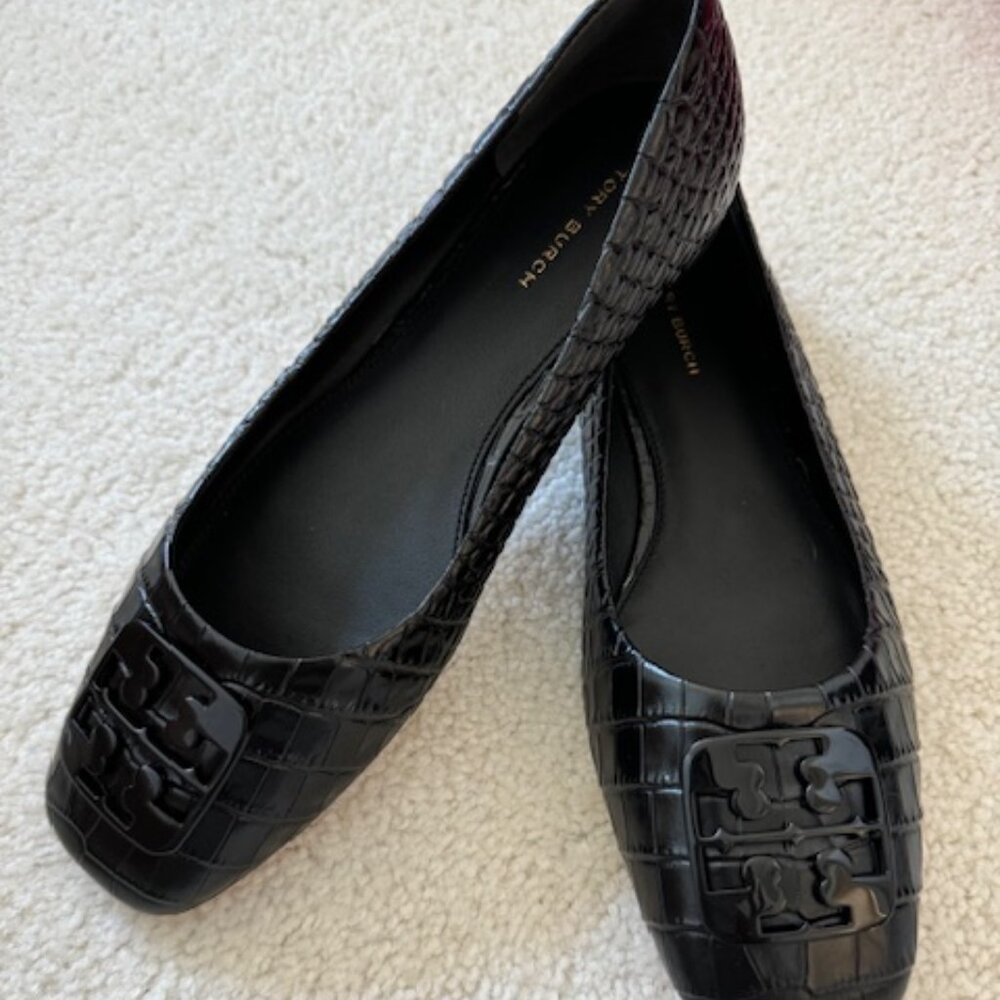Tory Burch Georgia Ballet Soft Croco Emboss